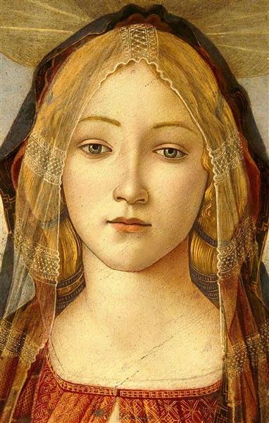 The Virgin  from The Virgin and Child with Saint John and an Angel, c.1490 - Sandro Botticelli