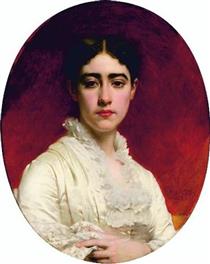 Portrait De Madame Mas - Pierre-Auguste Cot