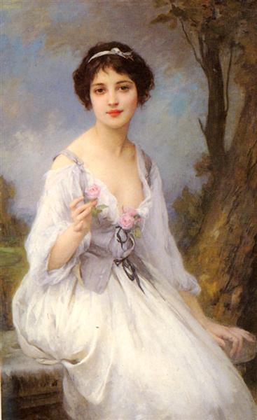 The Pink Rose - Charles-Amable Lenoir