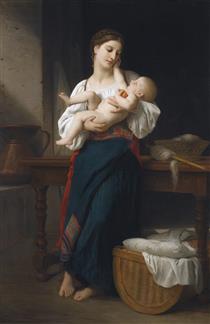 Mother and Child - William Adolphe Bouguereau