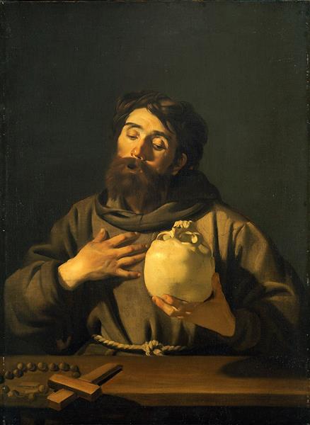 São Francisco em Meditação, 1618 - Dirck van Baburen
