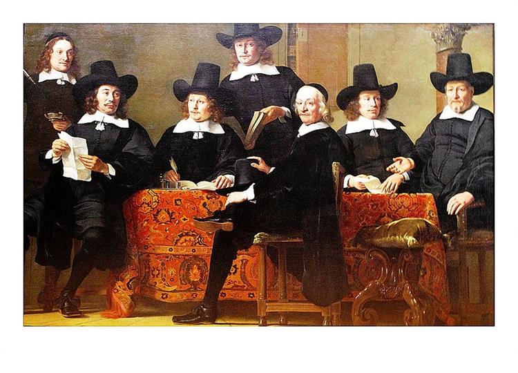 Governors of the Wine Merchant's Guild, 1663 - Ferdinand Bol