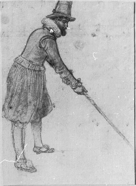 Man Met Kolfstok, 1625 - Гендрик Аверкамп