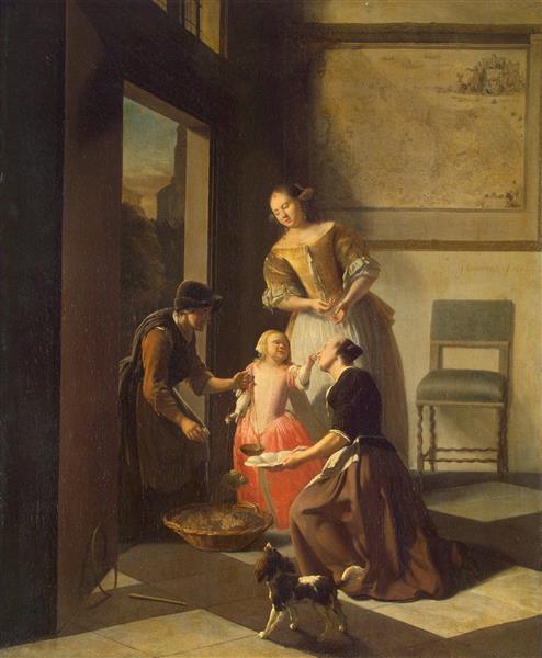 Buying Grapes, 1669 - Jacob Ochtervelt