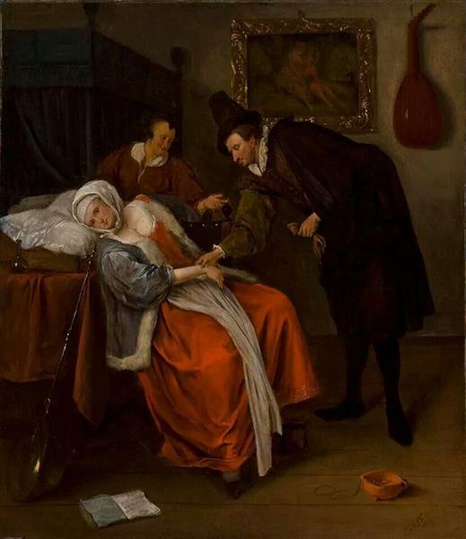 A Visita do Médico, c.1663 - Jan Steen
