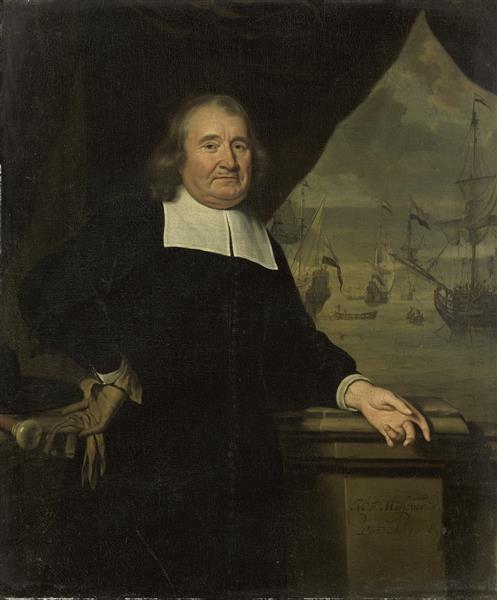 Portret Van Een Kapitein of Een Reder, 1678 - Михиль ван Мюссер