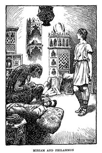 Miriam and Philammon. Illustration from a 1914 Edition of Charles Kingsley's 1853 Novel Hypatia - Byam Shaw