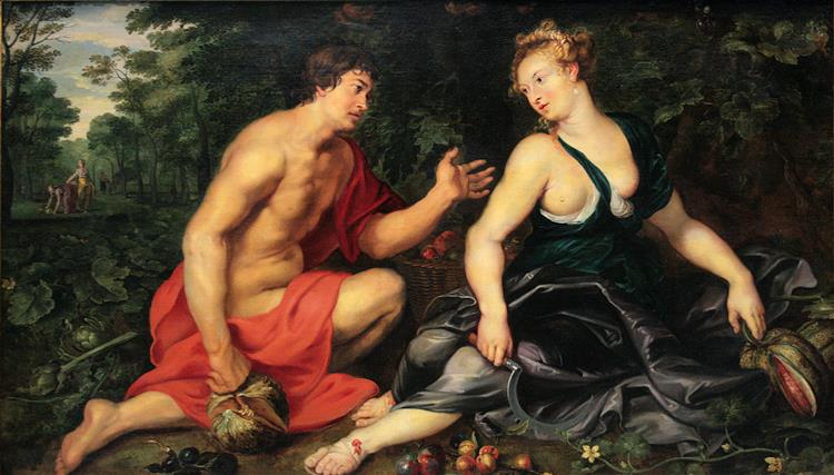 Vertumnus & Pomona, c.1617 - c.1619 - Peter Paul Rubens