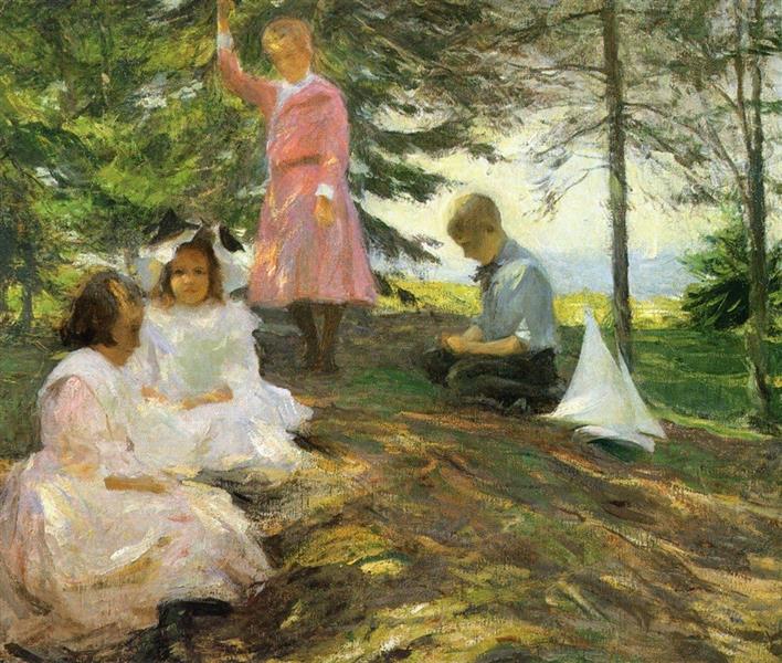 Four Children at North Haven, 1904 - Frank W. Benson