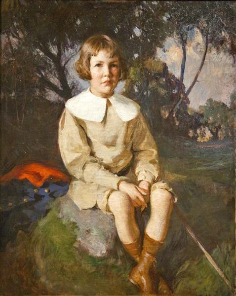 Atherton Loring Jr. Age 6 of Boston's Duxbury, Massachusetts, 1906 - Frank W. Benson
