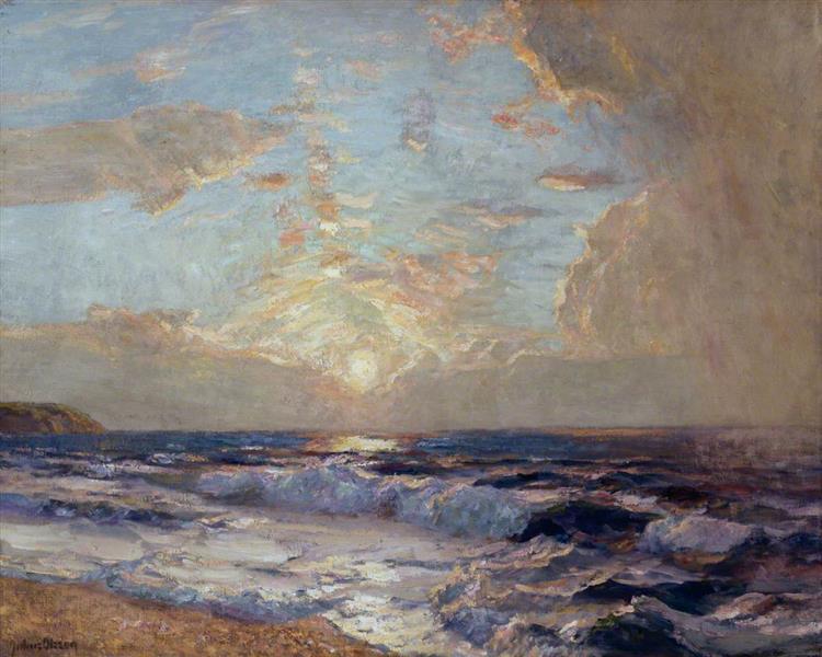 Sunset. Cornish Coast, c.1915 - Julius Olsson