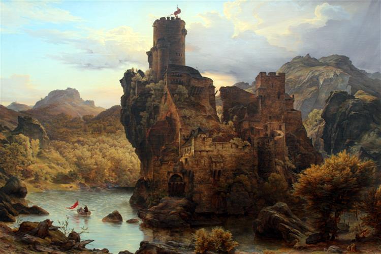 Ritterburg / Felsenschlossknight's Castle, 1828 - Karl Lessing