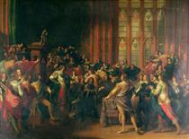 Charles I Demanding the Five Members in the House of Commons in 1642 - John Singleton Copley