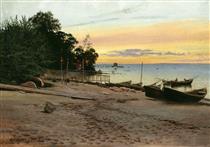 The Evening at the Seashore - Albert Nikolajewitsch Benois
