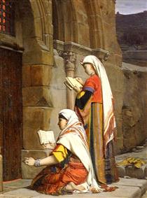 Christian Women at the Tomb of the Virgin, Jerusalem - Jean Lecomte du Nouÿ