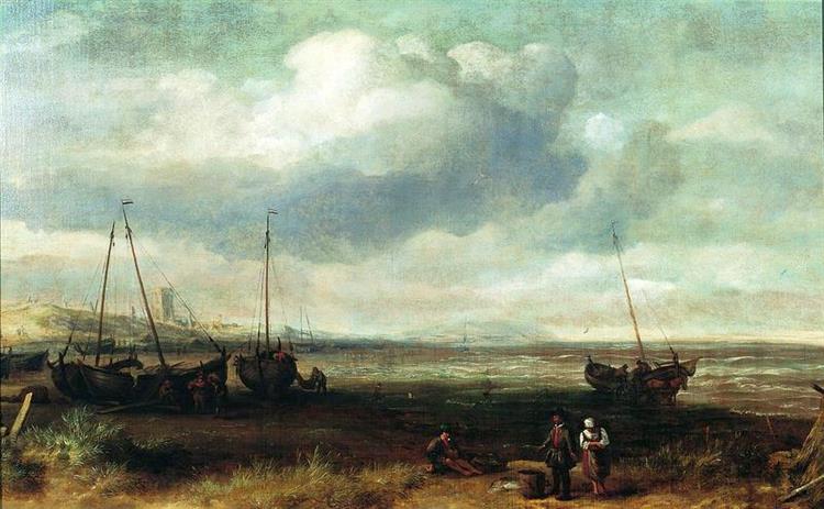 Sea Coast at Scheveningen, 1653 - Симон де Влигер