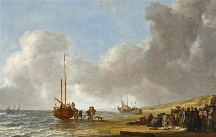 The Beach at Scheveningen, 1633 - Simon de Vlieger