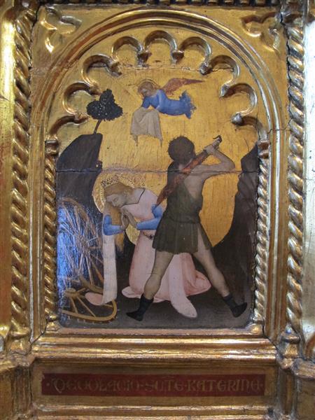 Da Spedale Della Misericordia, Predella 2, 1,  Decollazione Di S. Caterina, c.1370 - Джованни да Милано
