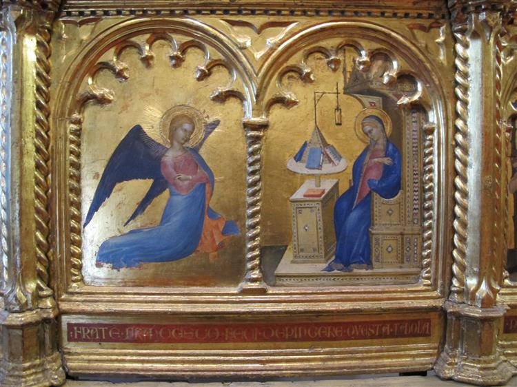 Da Spedale Della Misericordia, Predella 2, 3, Annunciazione, c.1370 - Giovanni da Milano