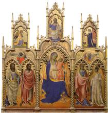 Polyptych of the Madonna Enthroned with Saints - Лоренцо Монако