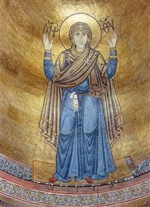 Богородиця Оранта - Візантійські Мозіїки
