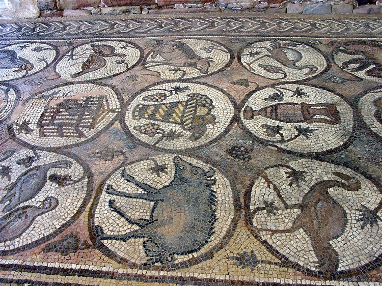 Підлогова мозаїка церкви Петра, c.450 - c.550 - Візантійські Мозіїки