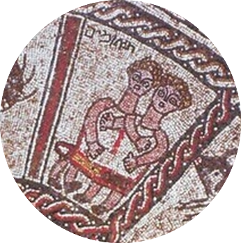 Деталь зодіакальної мозаїки з синагоги Бет-Альфа, c.527 - Візантійські Мозіїки