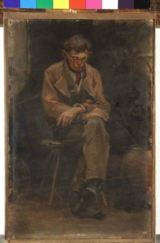 Sedící Muž, Studie - Maximilian Pirner