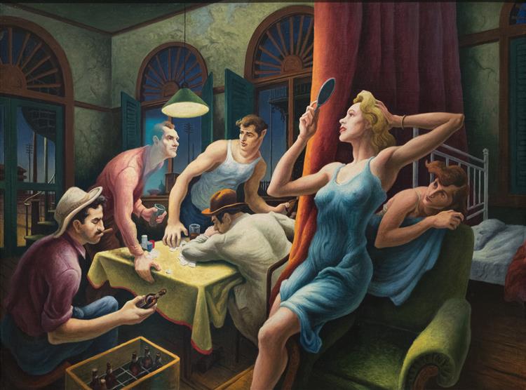 Poker Night (from a Streetcar Named Desire), 1946 - Thomas Hart Benton