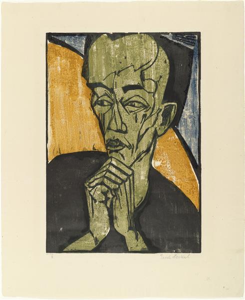 Portrait of a Man, 1919 - Эрих Хеккель