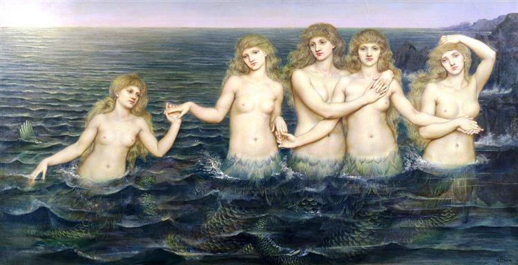 The Sea Maidens, 1886 - Evelyn De Morgan