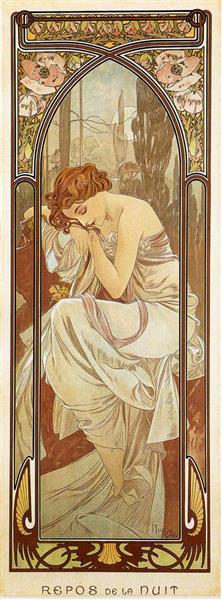 Night’s Rest, 1899 - Alphonse Mucha