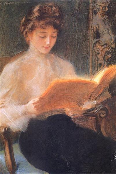 Reading Woman, 1899 - Teodor Axentowicz