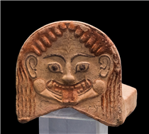 Ancient Greek Polychrome Antefix, Featuring a Gorgona - Ancient Greek Painting and Sculpture