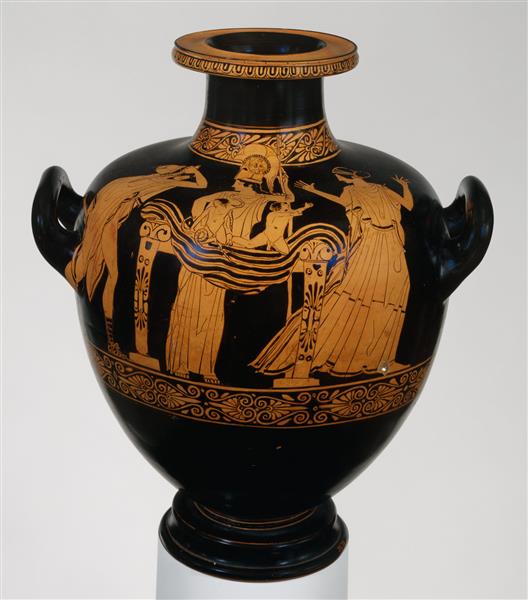 Terracotta Hydria, Kalpis (water Jar), c.450 BC - Céramique grecque antique