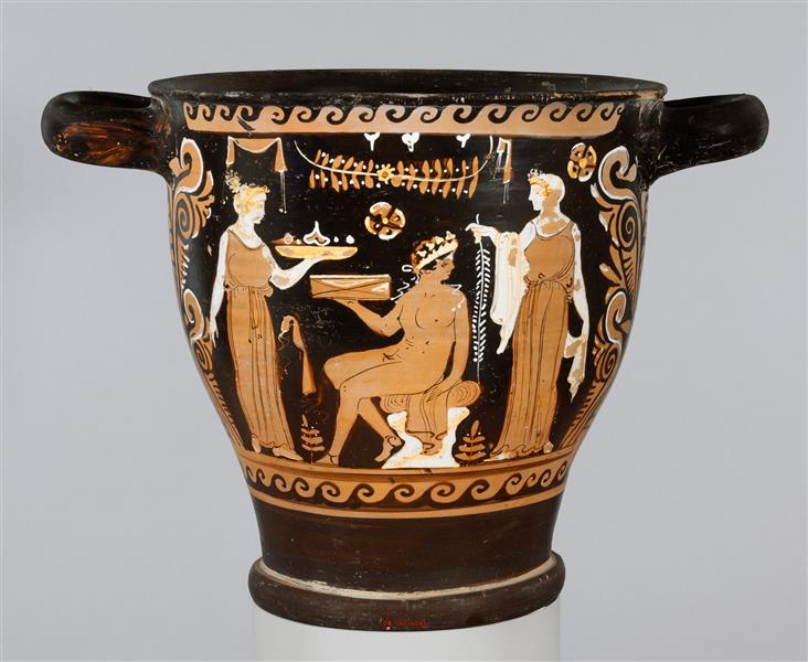 Terracotta Skyphos (deep Drinking Cup), c.300 AC - Cerâmica da Grécia Antiga