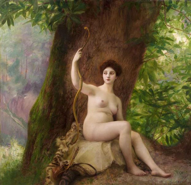 Woman as Diana in Nature, 1904 - Gustave Courtois