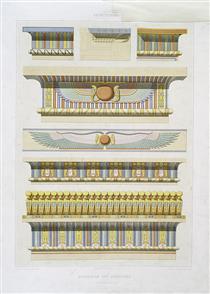 Architecture : décoration des corniches, à divers époques - Émile Prisse d’Avesnes