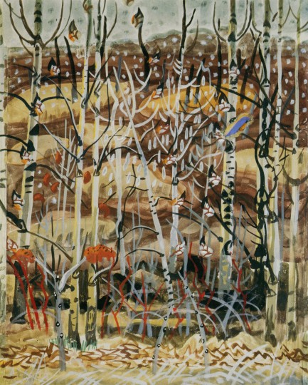 Bluebird and Cottonwoods (The Birches), 1917 - Charles Ephraim Burchfield