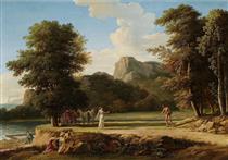 Classical Landscape - Ulysses Imploring the Assistance of Nausicaa - Pierre-Henri de Valenciennes