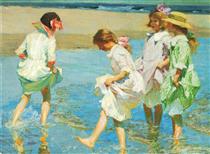 Beach Scene - Эдуард Генри Потхаст