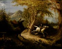 The Headless Horseman Pursuing Ichabod Crane - John Quidor