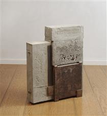 'Afterwards' by Carlos Granger -  abstract sculpture in concrete & steel - Carlos Granger