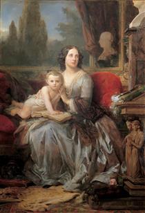 Maria Brignole-Sale, Duchess of Galliera, with Her Son Filippo - Léon Cogniet