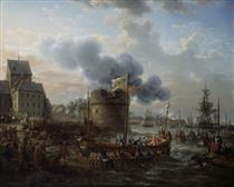 Louis XVI visitant le port de Cherbourg en 1786 - Луи-Филипп Крепен