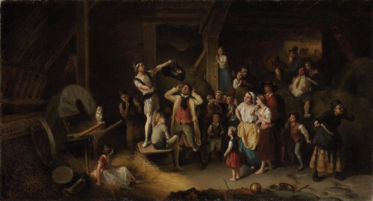 The sleight of hand in the barn - Ludwig Knaus