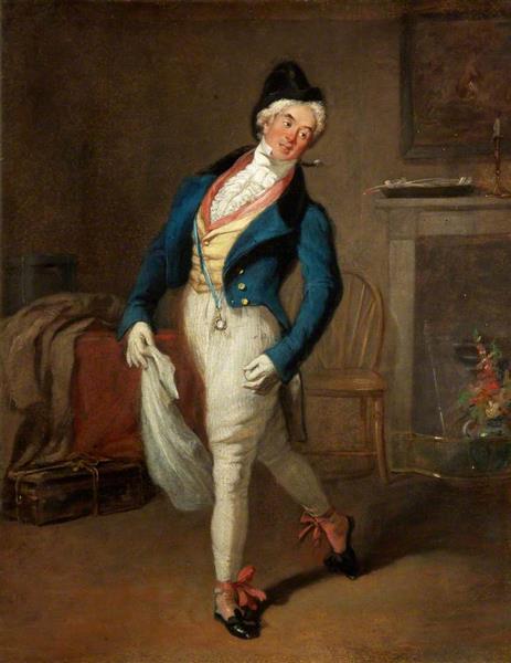 Benjamin Webster as Apollo Belvi in 'Killing No Murder' by Theodore Hook, 1831 - Robert William Buss
