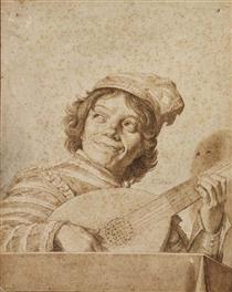 The Lute Player, After Frans Hals - David Bailly
