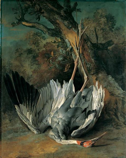 Dead Crane, 1745 - Jean-Baptiste Oudry
