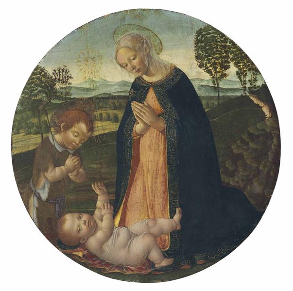Madonna and Child with the Infant St. John the Baptist, c.1487 - Francesco Botticini
